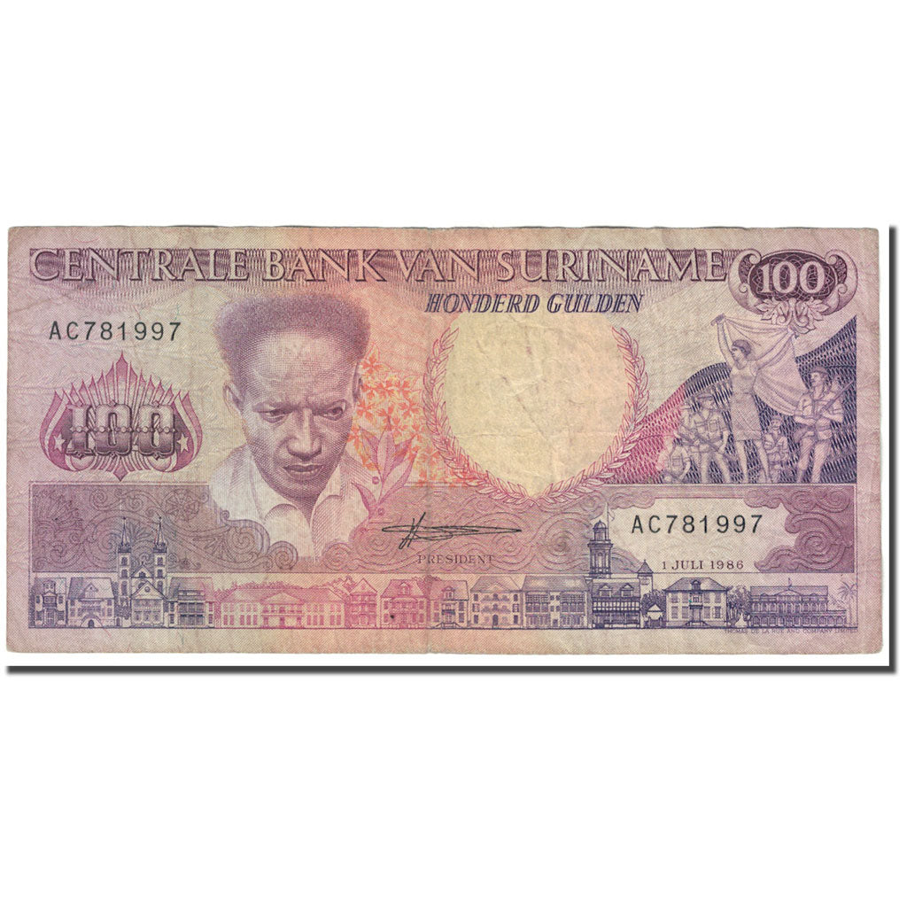 Billet, Surinam, 100 Gulden, 1986, 1986-07-01, KM:133a, B