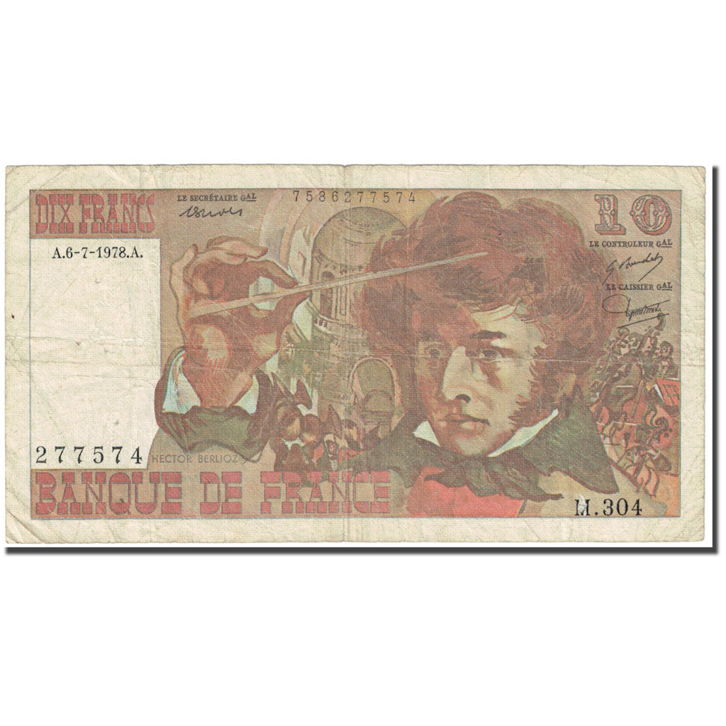 França, 10 Francs, 1978, 1978-07-06, VG(8-10), KM:150c