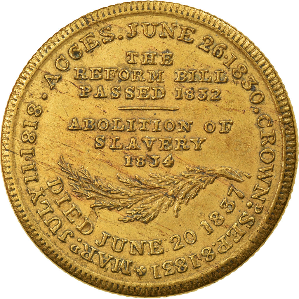 Royaume-Uni, Jeton, Mort de William IV, King of Great Britain, 1837, TTB+