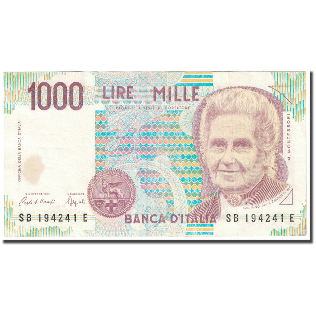 Billete, 1000 Lire, 1991, Italia, 1991-07-25, KM:114a, MBC