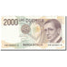 Banknote, Italy, 2000 Lire, 1992, Undated (1992), KM:115, AU(55-58)
