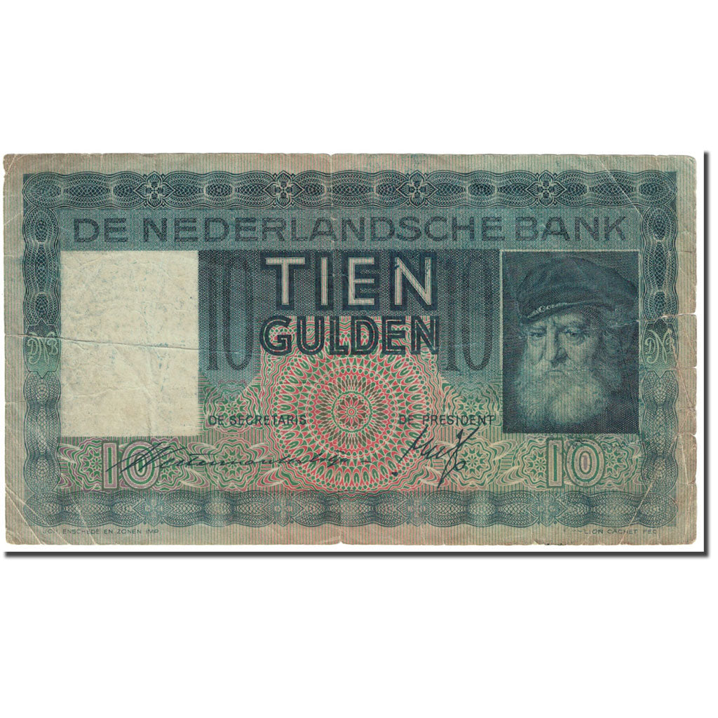 Banknote, Netherlands, 10 Gulden, 1935, 1935-05-09, KM:49, VG(8-10)