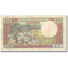 Nota, Madagáscar, 100 Francs =  20 Ariary, 1966, Undated (1966), KM:57a