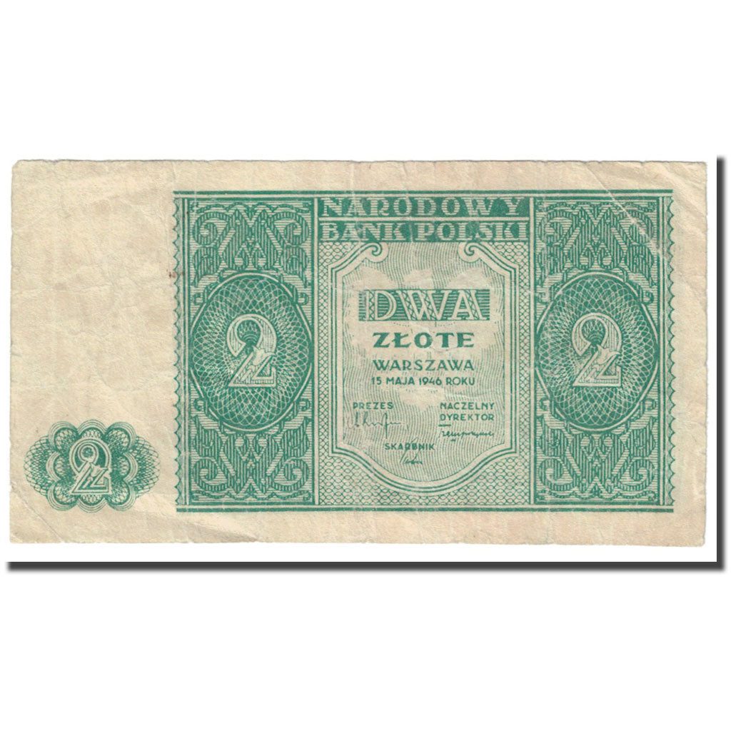 Banknote, Poland, 2 Zlote, 1946, 1946-05-15, KM:124, EF(40-45)