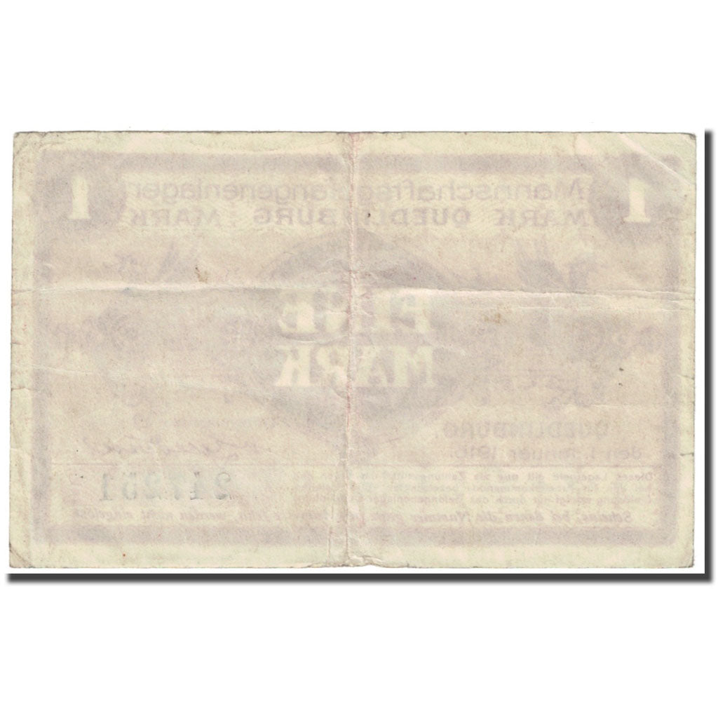 Banknote, Germany, 1 Mark, 1916, 1916-01-01, Camp de prisonniers, VF(20-25)