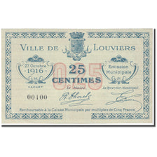 France, Louviers, 25 Centimes, 1916, Emission Municipale, SUP, Pirot:27-13