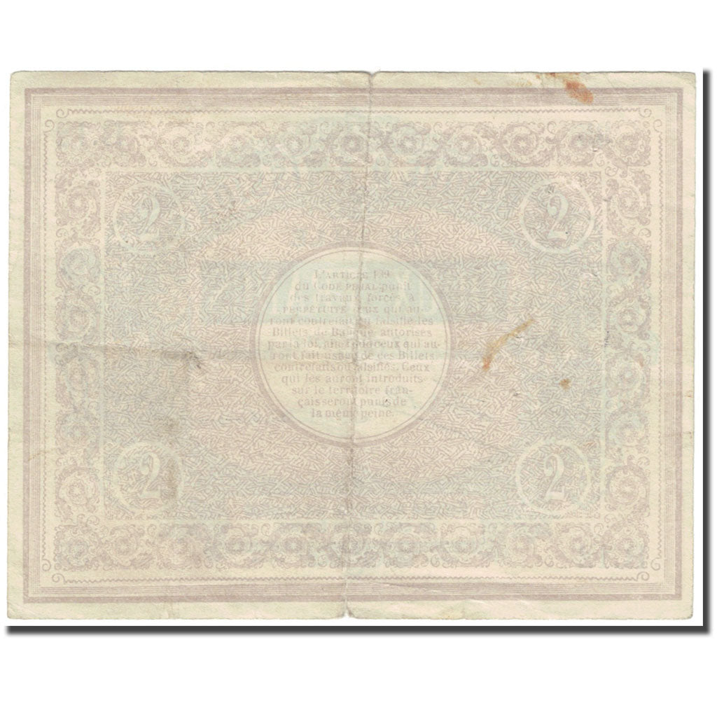 France, Lille, 2 Francs, 1914, Banque D'émission, VG(8-10), Pirot:59-1551