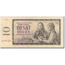 Banknote, Czechoslovakia, 10 Korun, 1960, Undated (1960), KM:88b, VF(20-25)