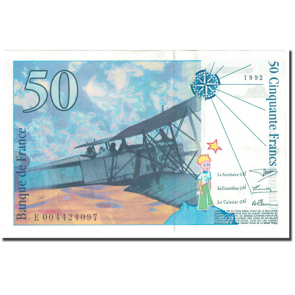 France, 50 Francs, 1992, Undated (1992), UNC(63), Fayette:72.1b, KM:157a