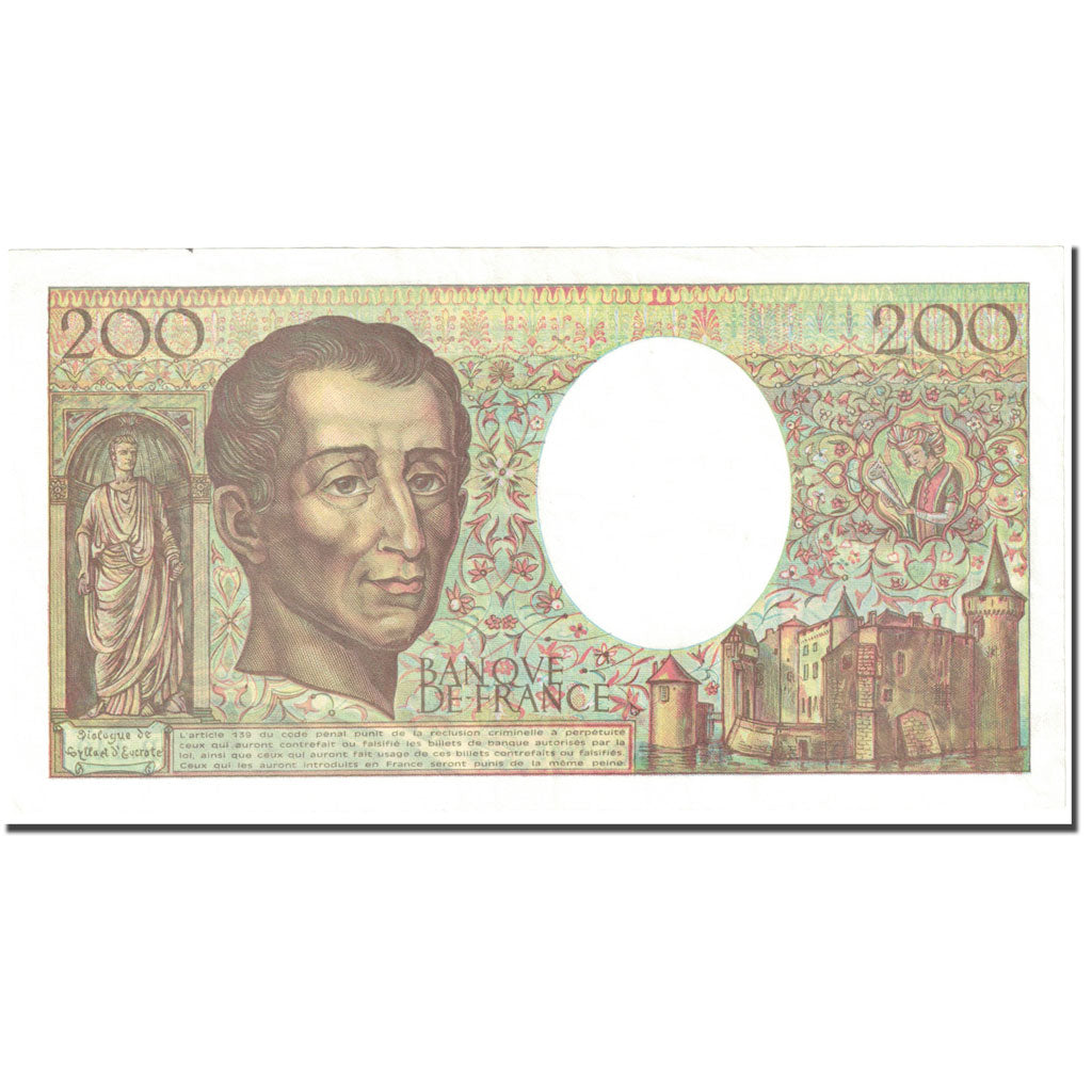 Francja, 200 Francs, 1992, Undated (1992), AU(55-58), KM:155e