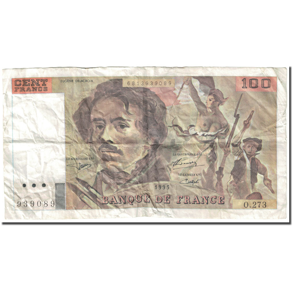 France, 100 Francs, 1995, Undated (1995), VG(8-10), KM:154a