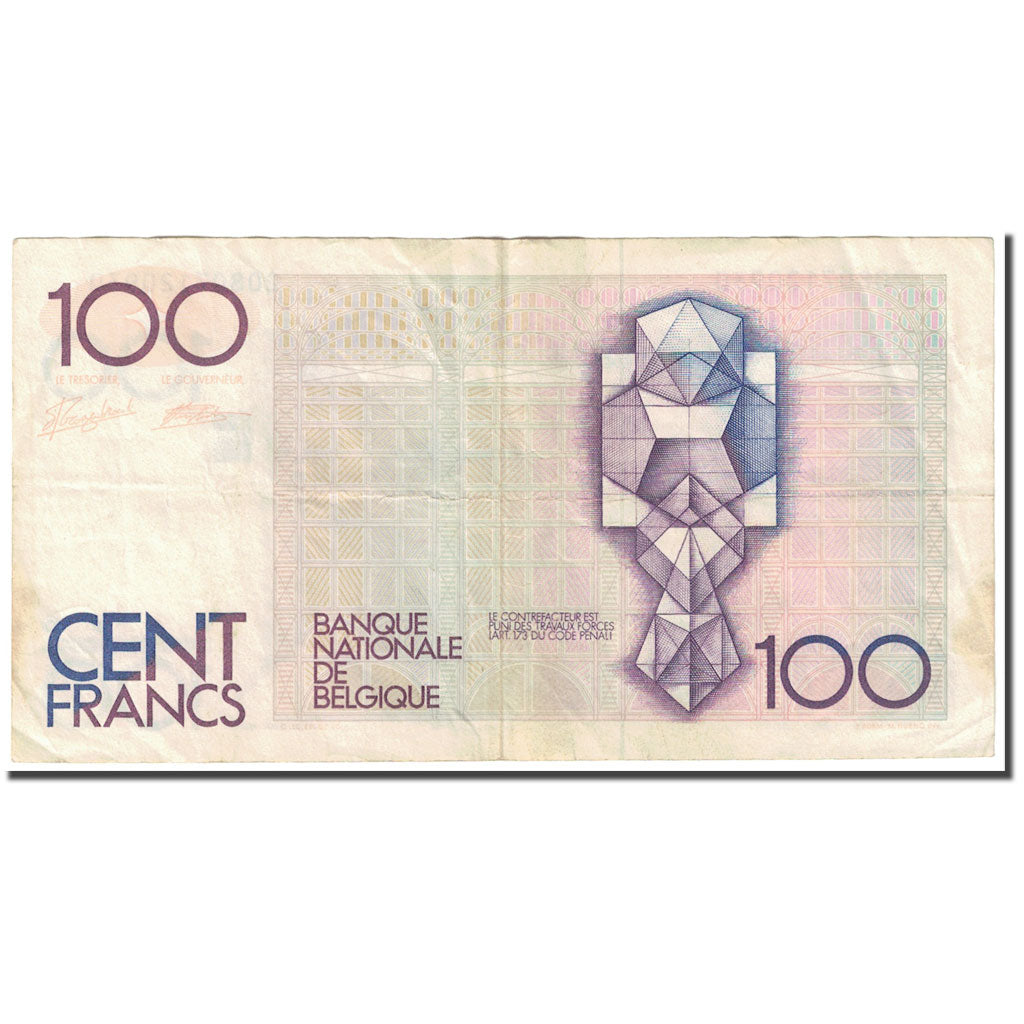 Banknote, Belgium, 100 Francs, 1982-1994, Undated (1982-1994), KM:142a, VG(8-10)