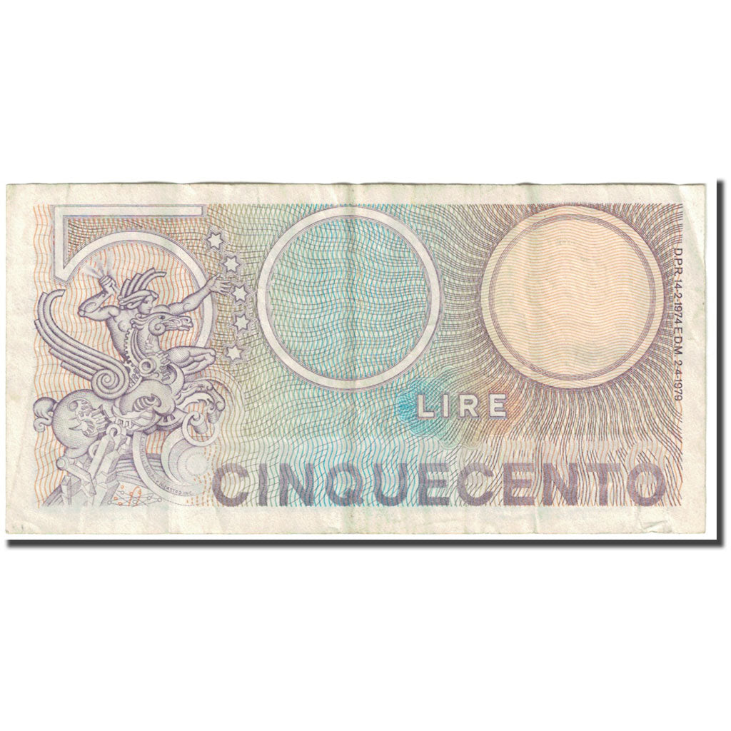 Banknote, Italy, 500 Lire, 1974-1979, UNDATED (1974-1976), KM:94, VG(8-10)