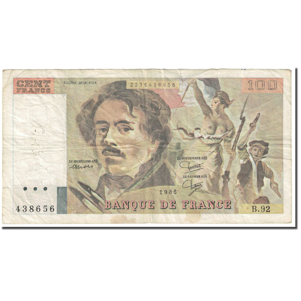 France, 100 Francs, 1985, Undated (1985), VG(8-10), KM:154b