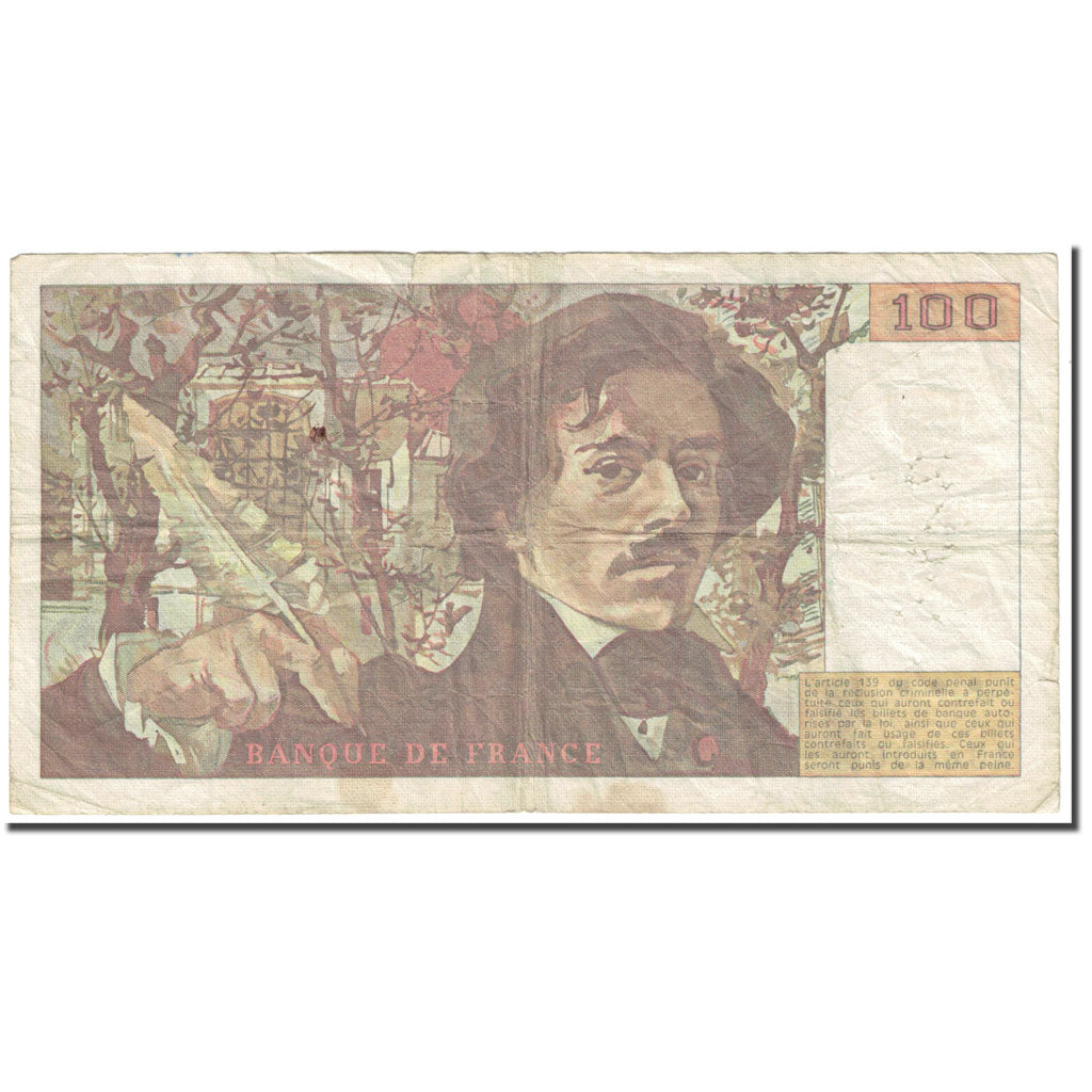 France, 100 Francs, 1985, Undated (1985), VG(8-10), KM:154b