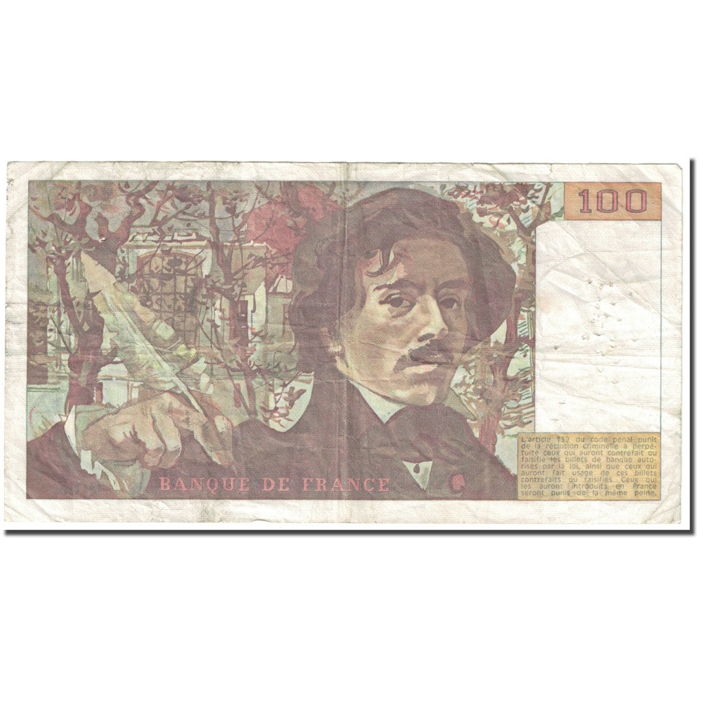 France, 100 Francs, 1983, Undated (1983), VG(8-10), KM:154b