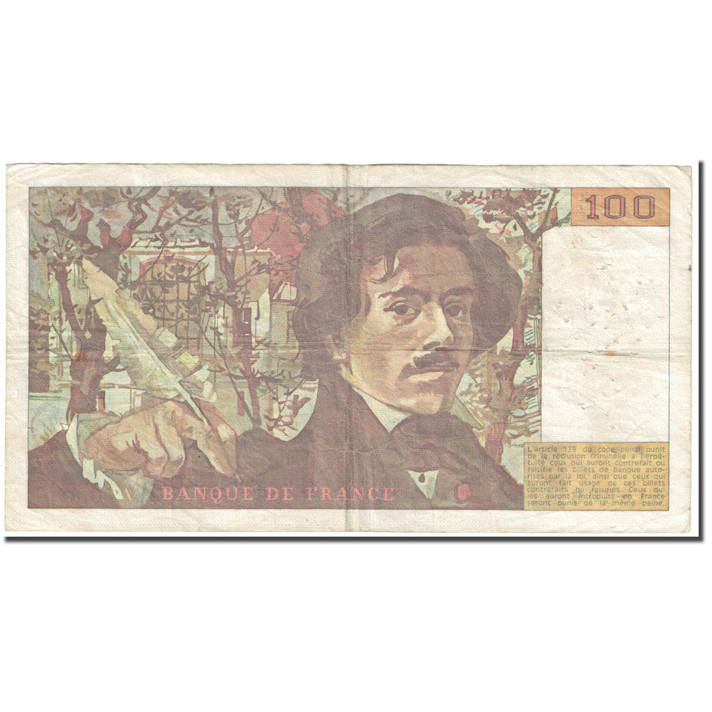 France, 100 Francs, 1984, Undated (1984), VG(8-10), KM:154b