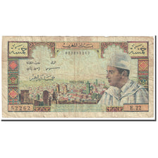 Banknote, Morocco, 5 Dirhams, 1965, Undated (1965), KM:53c, VG(8-10)
