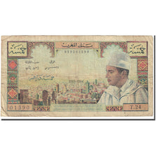 Banknote, Morocco, 5 Dirhams, 1965, Undated (1965), KM:53c, VG(8-10)
