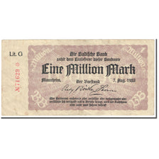 Banknote, German States, 1 Million Mark, 1923, 1923-08-07, Mannheim, KM:S912