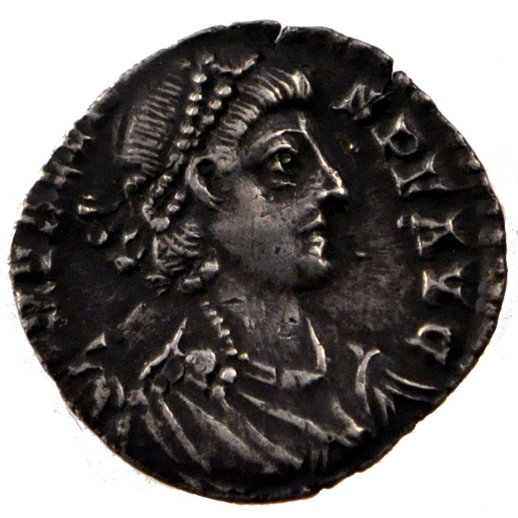 Valens, Siliqua, Trier, AU(50-53), Silver, Cohen #109, 1.50