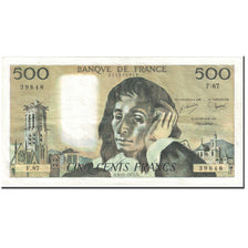France, 500 Francs, Pascal, 1977, 1977-11-03, VF(30-35), Fayette:71.17, KM:156d