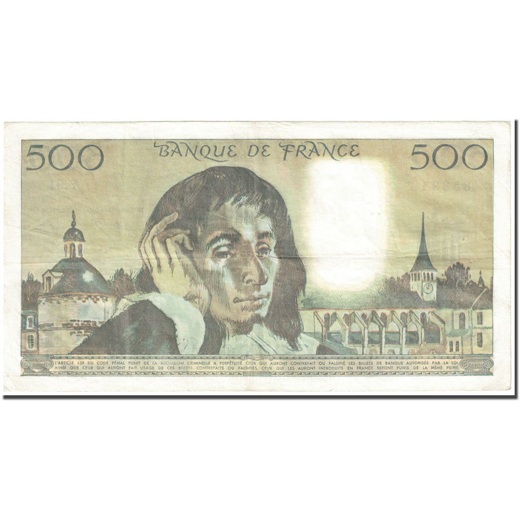 Francia, 500 Francs, Pascal, 1978, 1978-10-05, BC+, Fayette:71.18, KM:156d