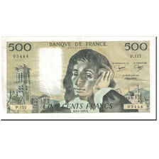 França, 500 Francs, Pascal, 1980, 1980-04-03, VF(20-25), Fayette:71.21, KM:156e
