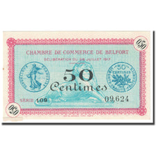 Francia, Belfort, 50 Centimes, 1917, Chambre de Commerce, UNC, Pirot:23-26