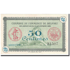 France, Belfort, 50 Centimes, 1918, Chambre de Commerce, UNC(65-70), Pirot:23-34