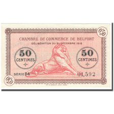 France, Belfort, 50 Centimes, 1918, Chambre de Commerce, UNC(65-70), Pirot:23-48