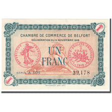France, Belfort, 1 Franc, 1918, Chambre de Commerce, UNC(63), Pirot:23-37