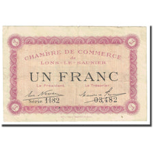 France, Lons-le-Saunier, 1 Franc, 1918, Chambre de Commerce, TB, Pirot:74-13