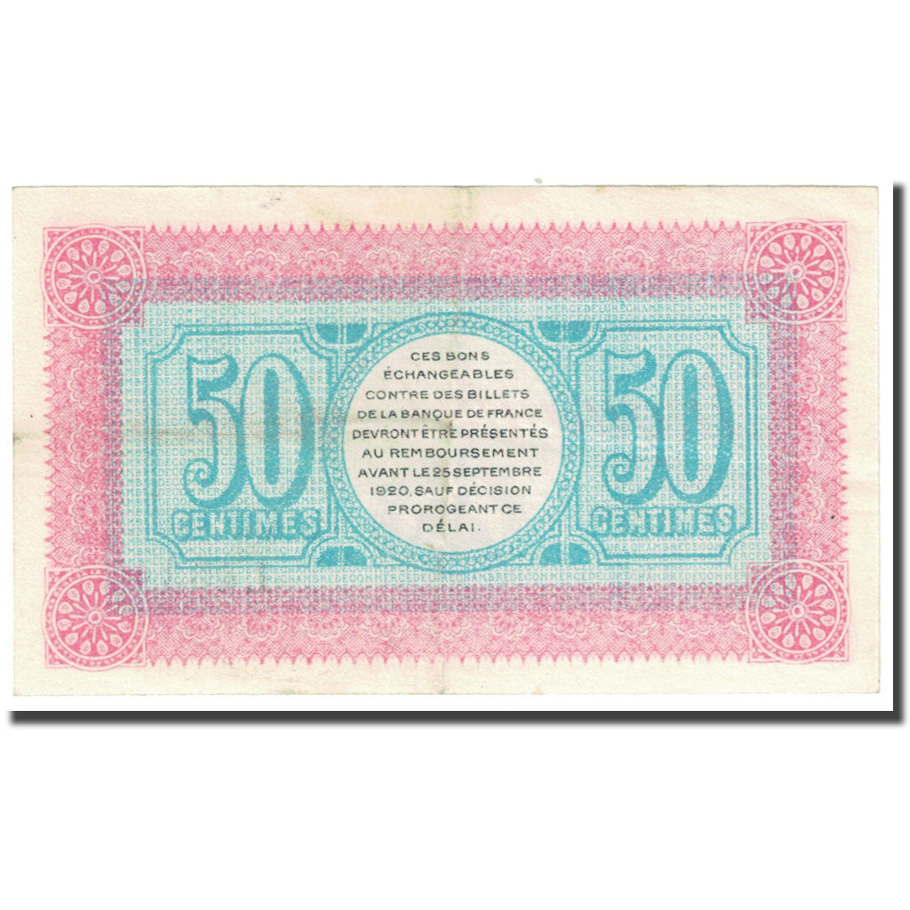 France, Lure, 50 Centimes, 1915, Chambre de Commerce, EF(40-45), Pirot:76-1