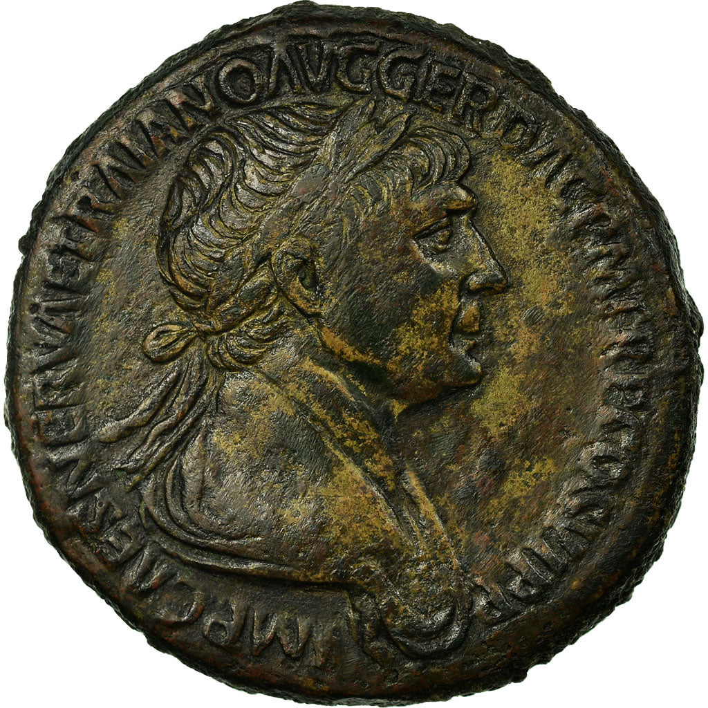 Coin, Trajan, Sestertius, Rome, AU(50-53), Copper, Cohen:143