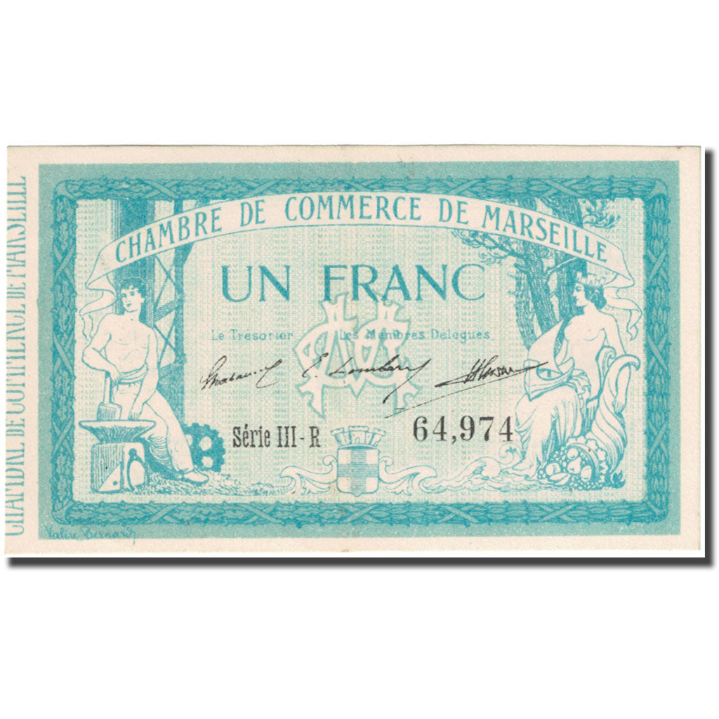 Frankrijk, Marseille, 1 Franc, 1915, Chambre de Commerce, SUP, Pirot:79-56