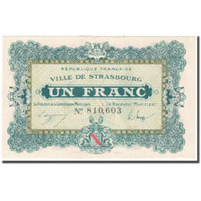 Francja, Strasbourg, 1 Franc, 1918, Bon Municipal., AU(55-58), Pirot:133-4