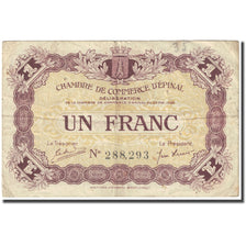 France, Epinal, 1 Franc, 1920, Chambre de Commerce, VF(20-25), Pirot:56-5