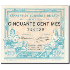 France, Lyon, 50 Centimes, 1915, Chambre de Commerce, AU(55-58), Pirot:77-3