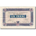 France, Nancy, 1 Franc, 1919, Chambre de Commerce, TTB, Pirot:87-36