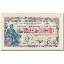 France, Perpignan, 50 Centimes, 1916, Chambre de Commerce, AU(55-58)