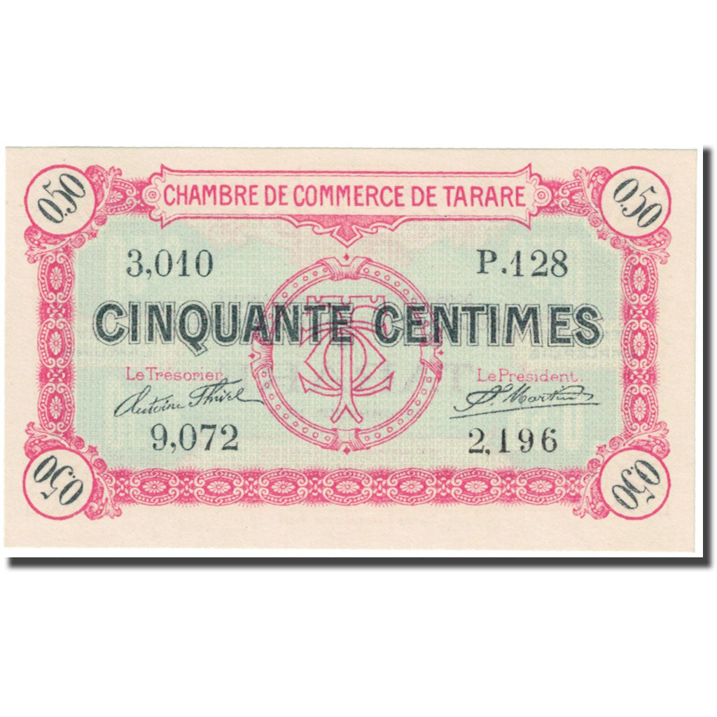France, Tarare, 50 Centimes, 1916, Chambre de Commerce, UNC(65-70), Pirot:119-14