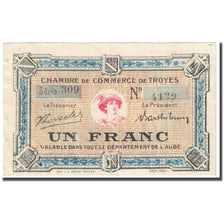 Frankrijk, Troyes, 1 Franc, 1918, Chambre de Commerce, TTB, Pirot:124-10