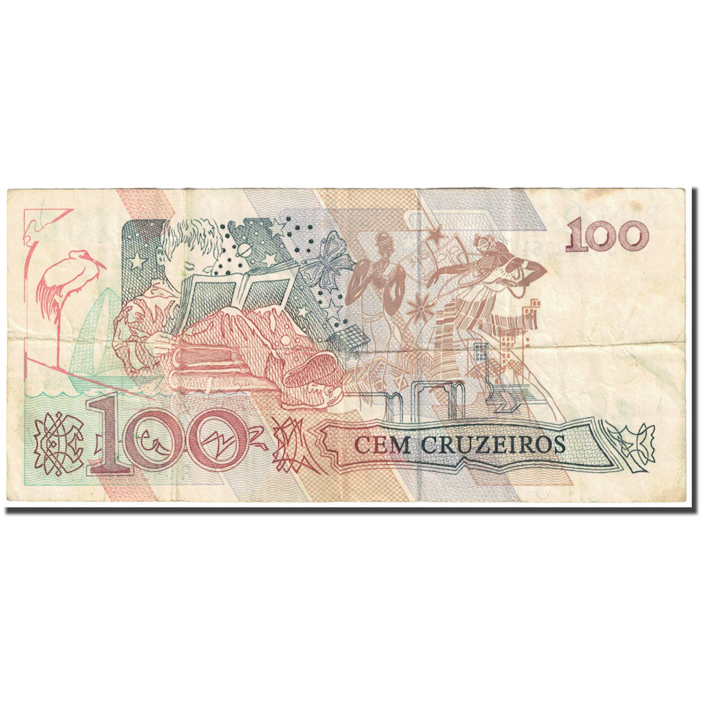 Banconote, Brasile, 100 Cruzeiros, 1990, Undated (1990-93), KM:228, B