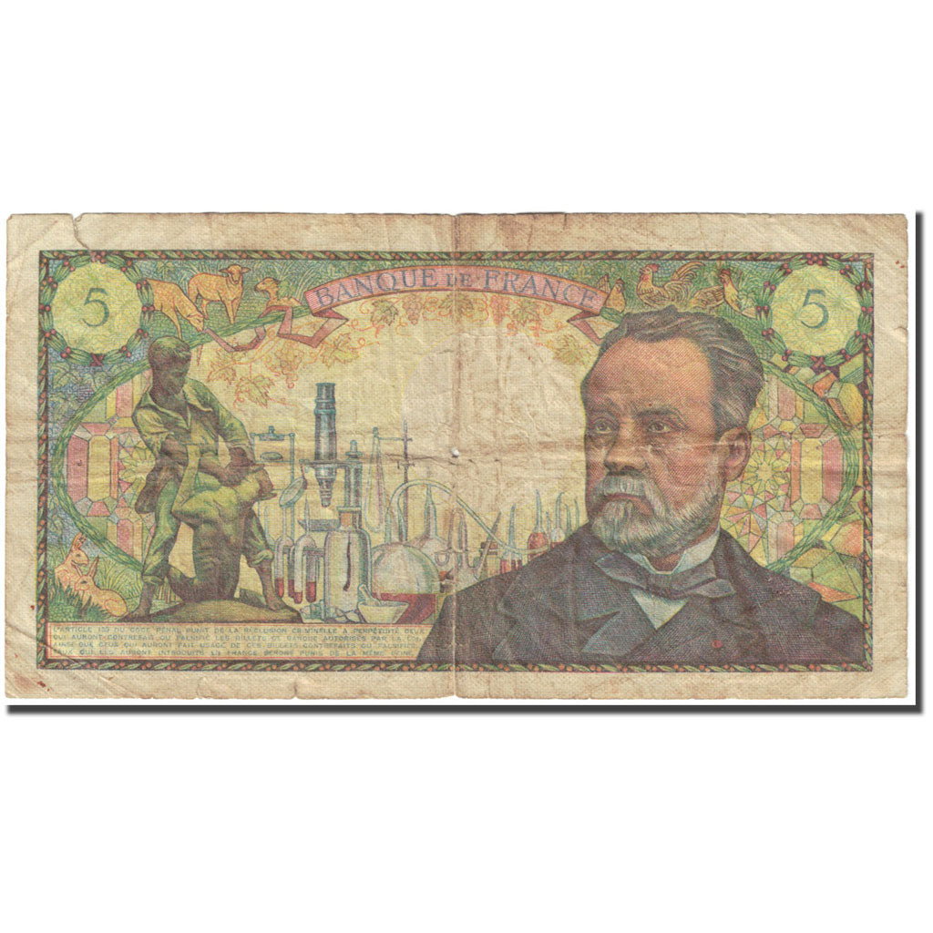 France, 5 Francs, Pasteur, 1967, 1967-05-05, AG(1-3), Fayette:61.10, KM:146b