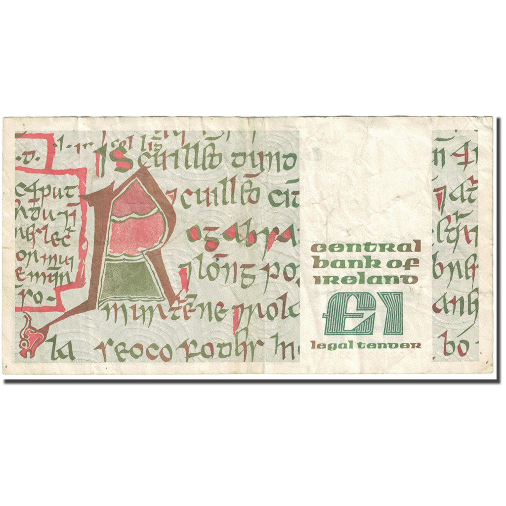 Banknote, Ireland - Republic, 1 Pound, 1977-1989, KM:70b, VG(8-10)