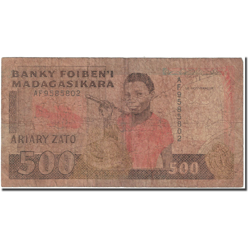 Banknote, Madagascar, 500 Francs = 100 Ariary, Undated (1988-93), KM:71b
