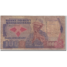 Banknote, Madagascar, 1000 Francs = 200 Ariary, Undated (1988-93), KM:72b