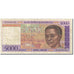 Banknot, Madagascar, 5000 Francs = 1000 Ariary, Undated (1995), KM:78b, VG(8-10)