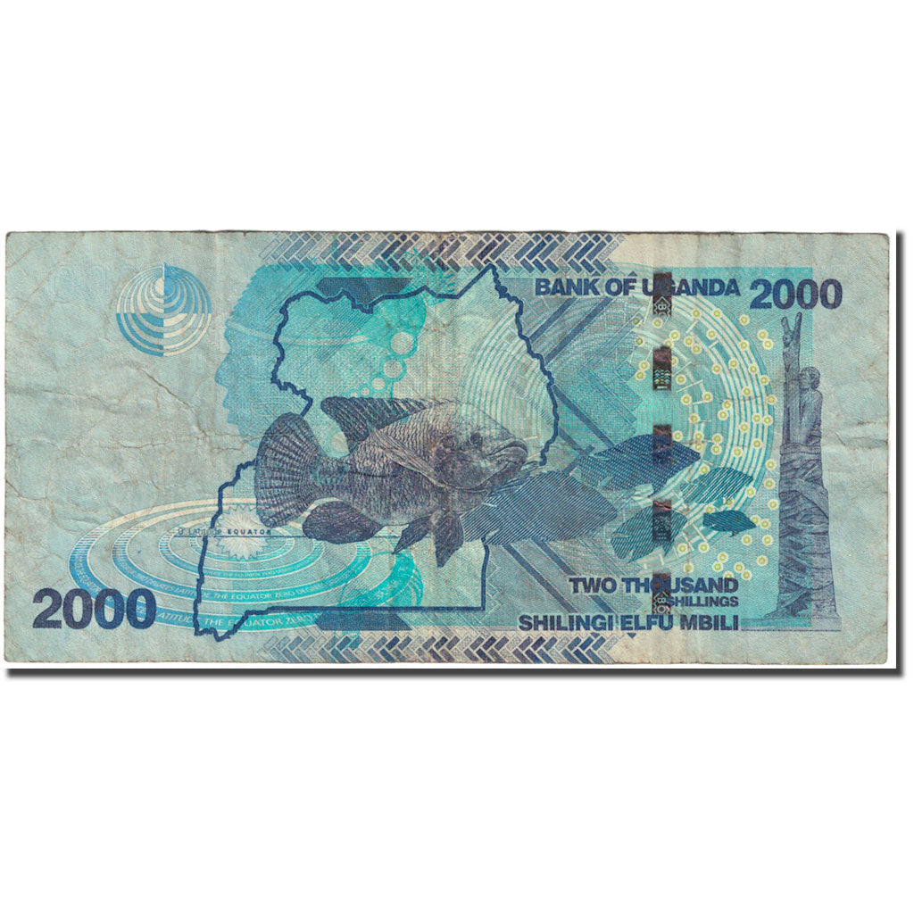 Banknote, Uganda, 2000 Shillings, 2015, KM:50, VG(8-10)